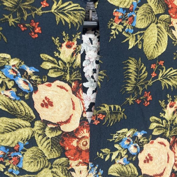 H&M Blue Floral Patterned Long Sleeve Maxi Dress size 4 - Picture 8 of 9